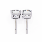 Emerald Cut Diamond Stud Earrings