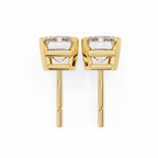 Emerald Cut Diamond Stud Earrings
