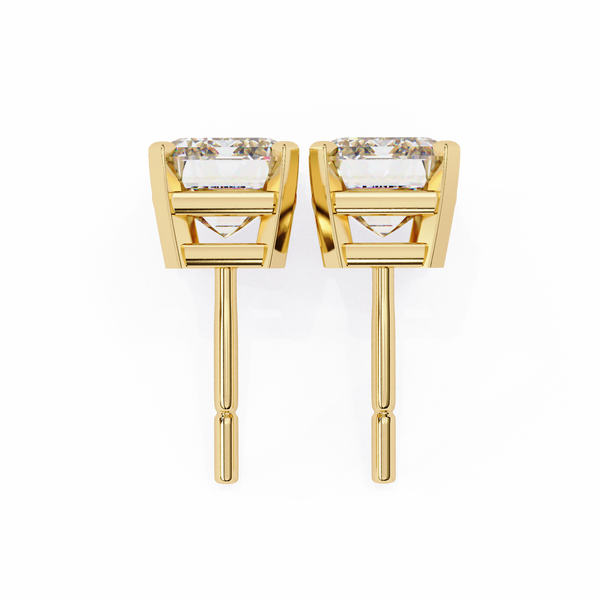 Emerald Cut Diamond Stud Earrings