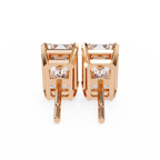 Emerald Cut Diamond Stud Earrings