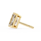Emerald Cut Diamond Stud Earrings