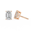 Emerald Cut Diamond Stud Earrings