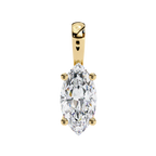 Yellow Gold Marquise Diamond Solitaire Pendant