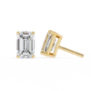 Emerald Cut Diamond Stud Earrings