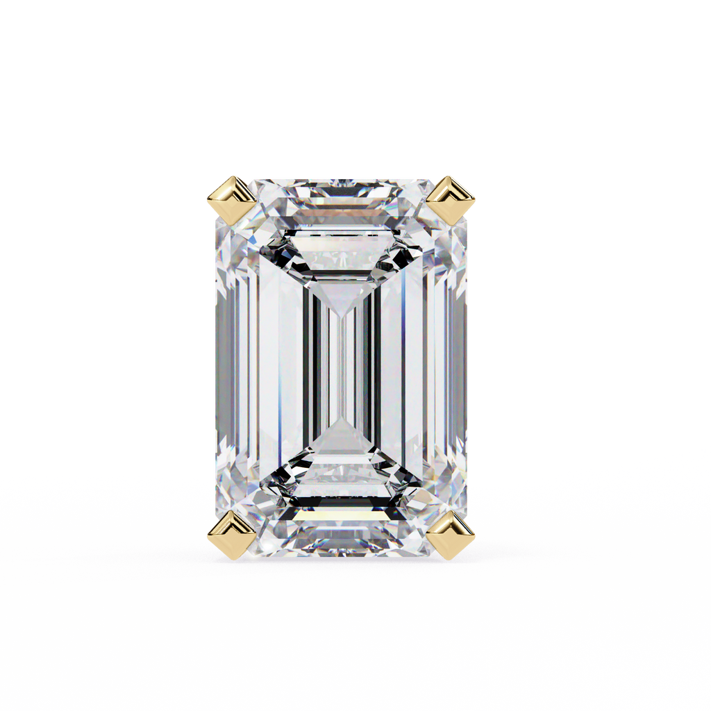 Emerald Cut Diamond Stud Earrings