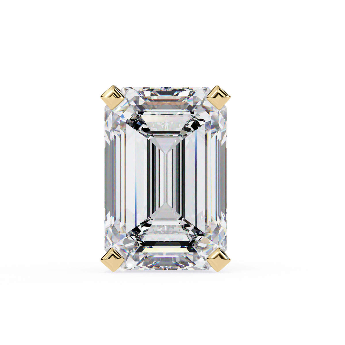 Emerald Cut Diamond Stud Earrings