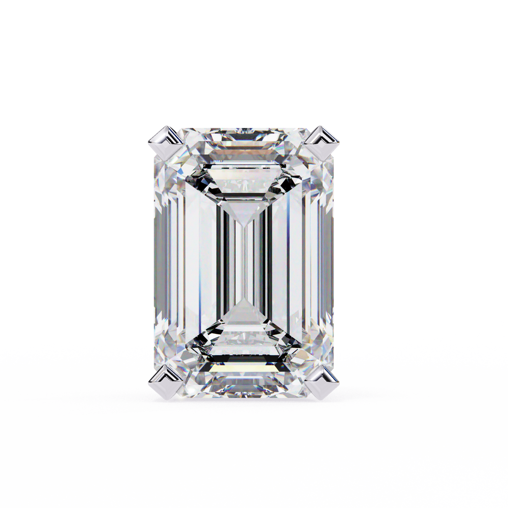 Emerald Cut Diamond Stud Earrings