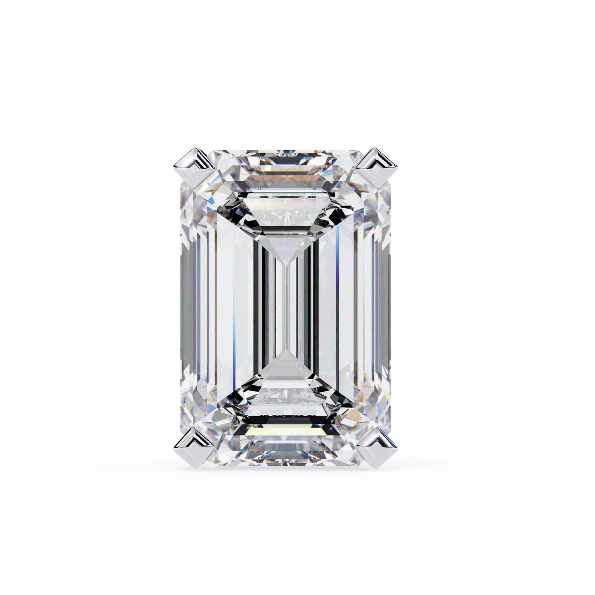 Emerald Cut Diamond Stud Earrings