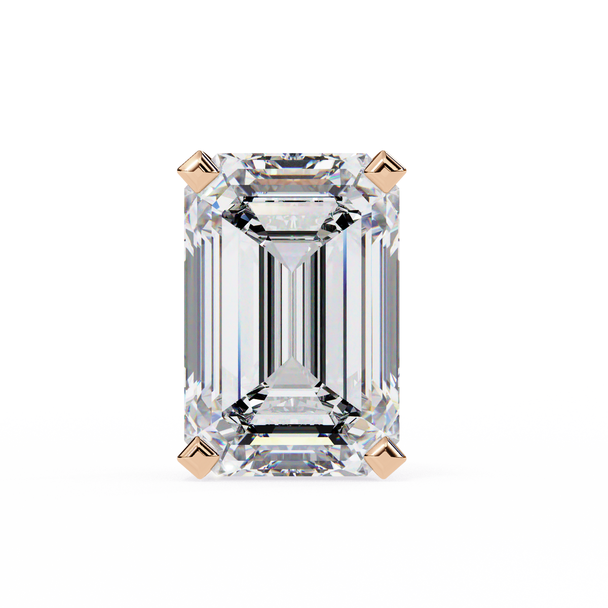 Emerald Cut Diamond Stud Earrings