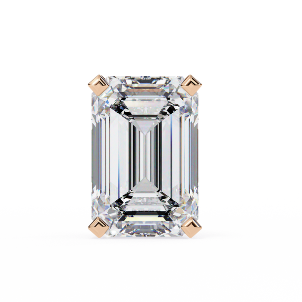 Emerald Cut Diamond Stud Earrings