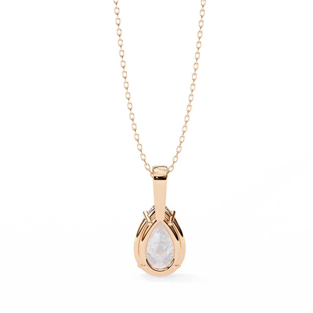 Pear Cut Diamond Solitaire Pendant