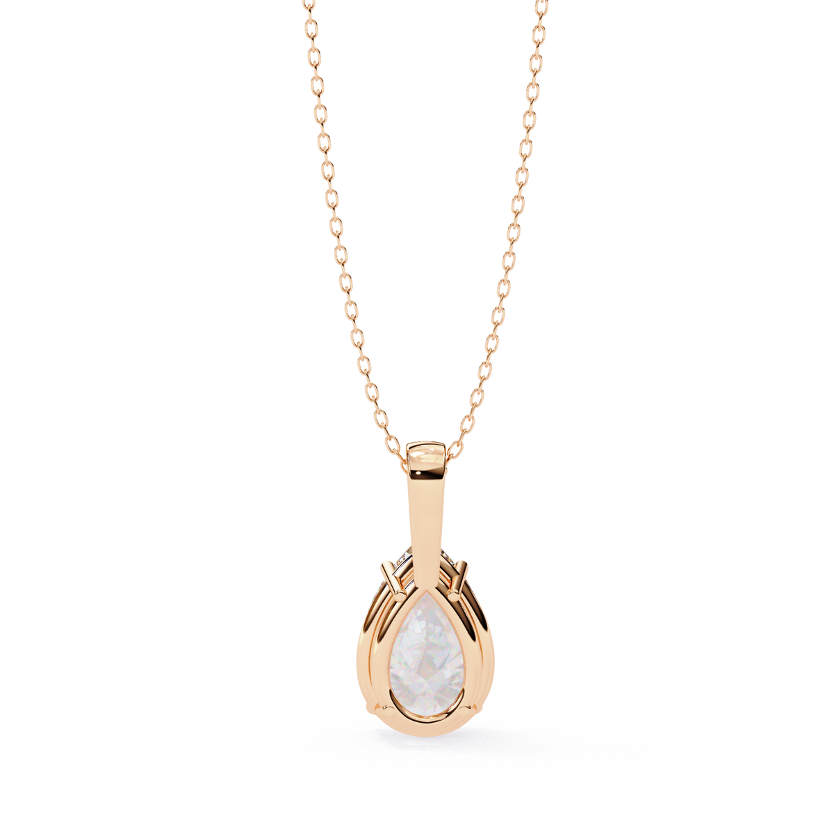 Pear Cut Diamond Solitaire Pendant