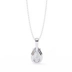 Pear Cut Diamond Solitaire Pendant