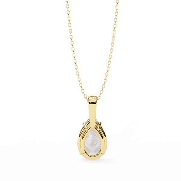Pear Cut Diamond Solitaire Pendant