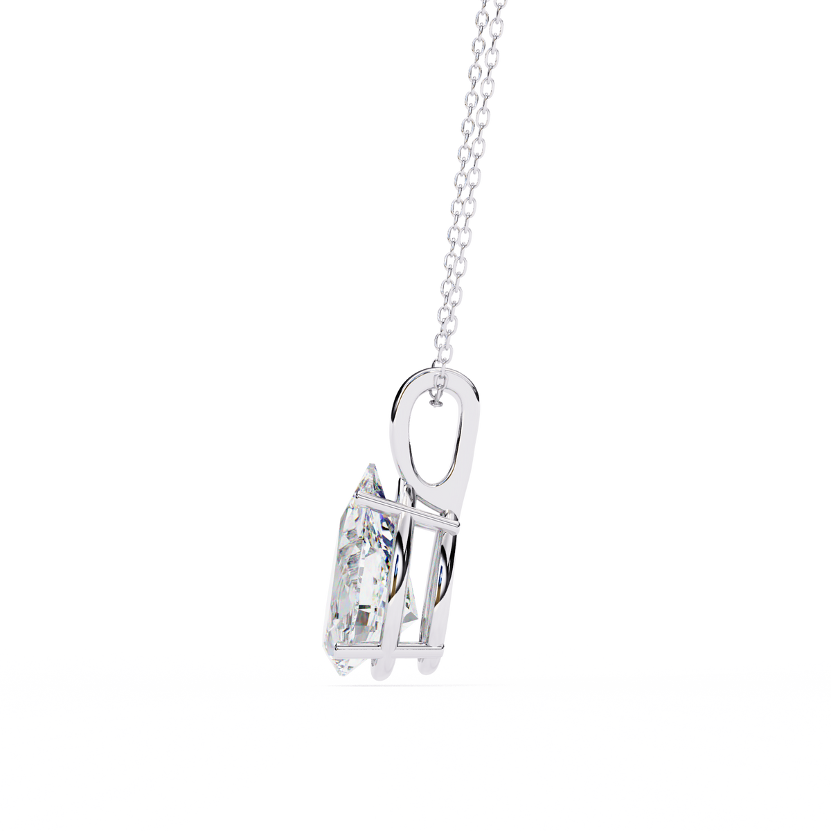 Pear Cut Diamond Solitaire Pendant