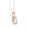 Rose Gold Pear Cut Diamond Solitaire Pendant