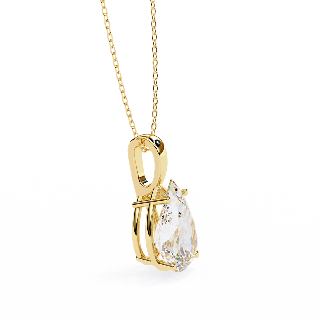 Pear Cut Diamond Solitaire Pendant