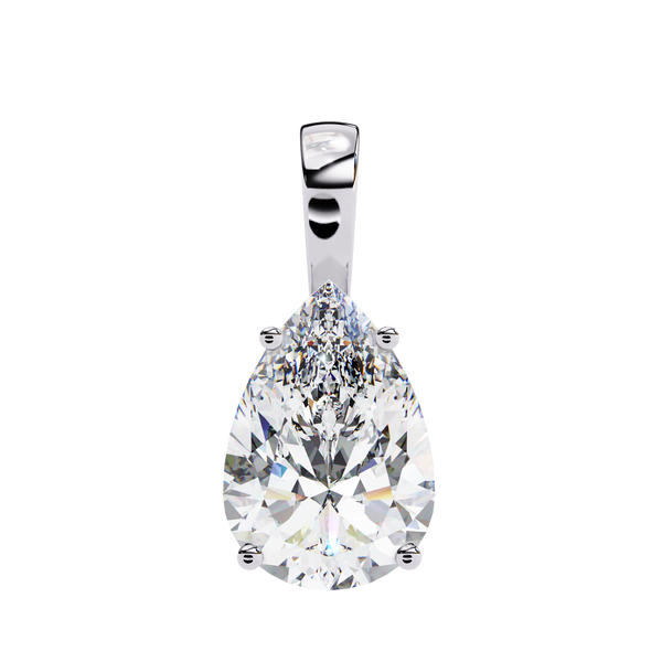 Pear Cut Diamond Solitaire Pendant