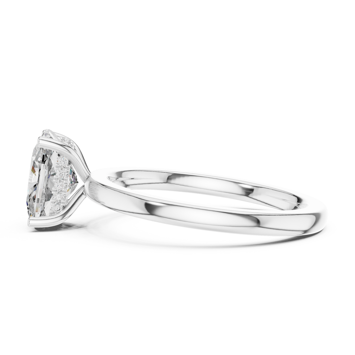 Whisper Halo Silver Ring