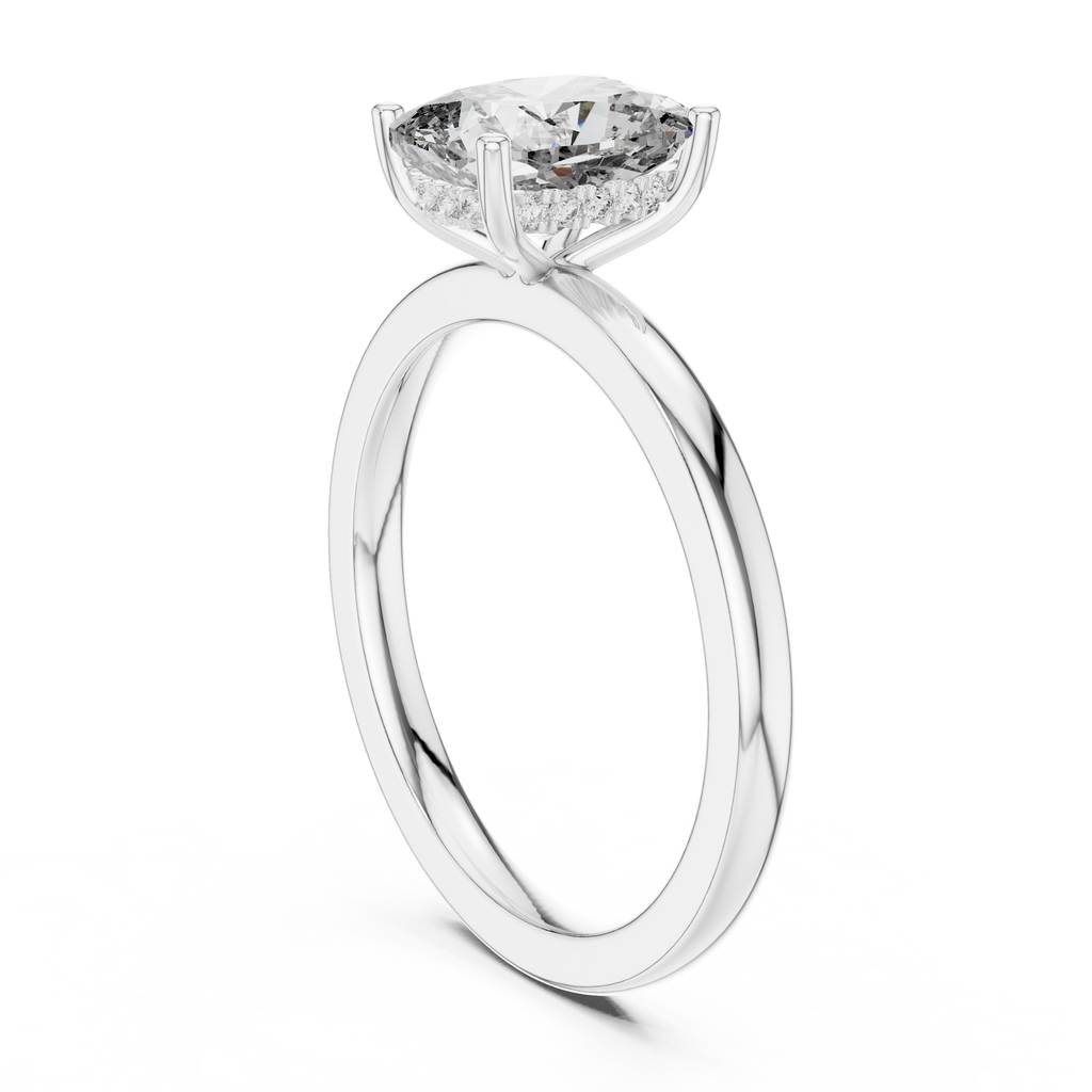 Whisper Halo Silver Ring