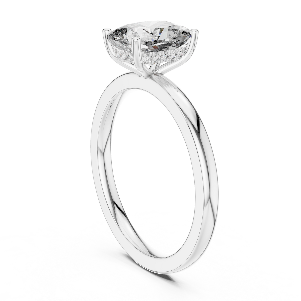 Whisper Halo Silver Ring
