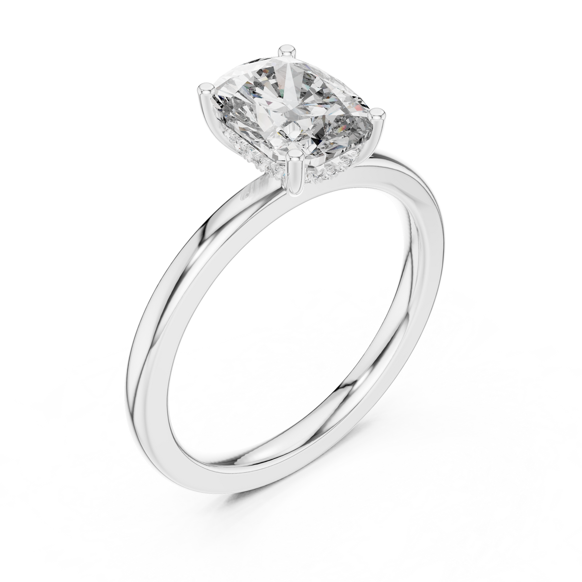 Whisper Halo Silver Ring