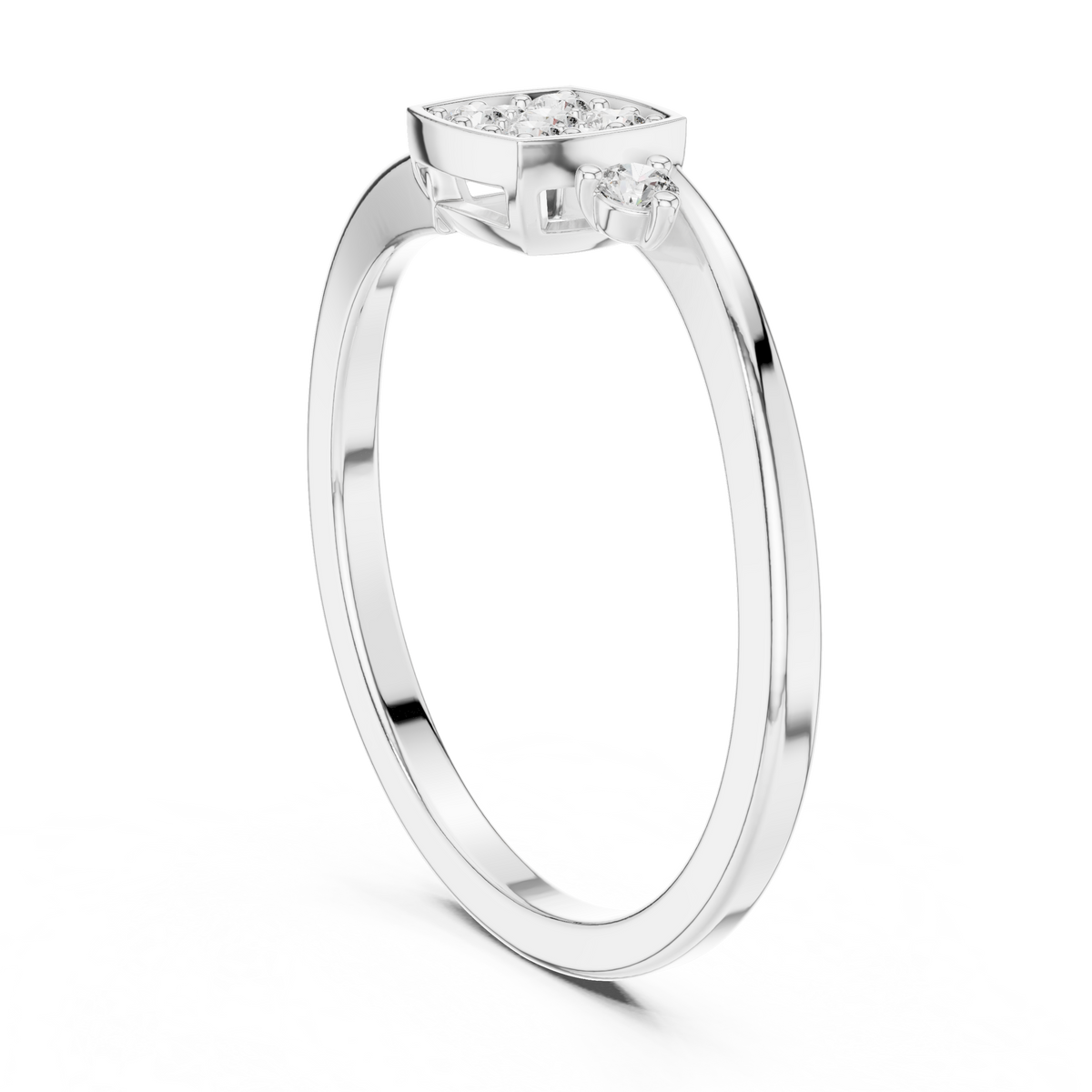 Sweet Square Silver Ring