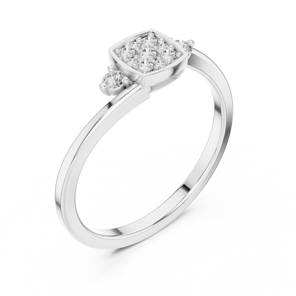 Sweet Square Silver Ring