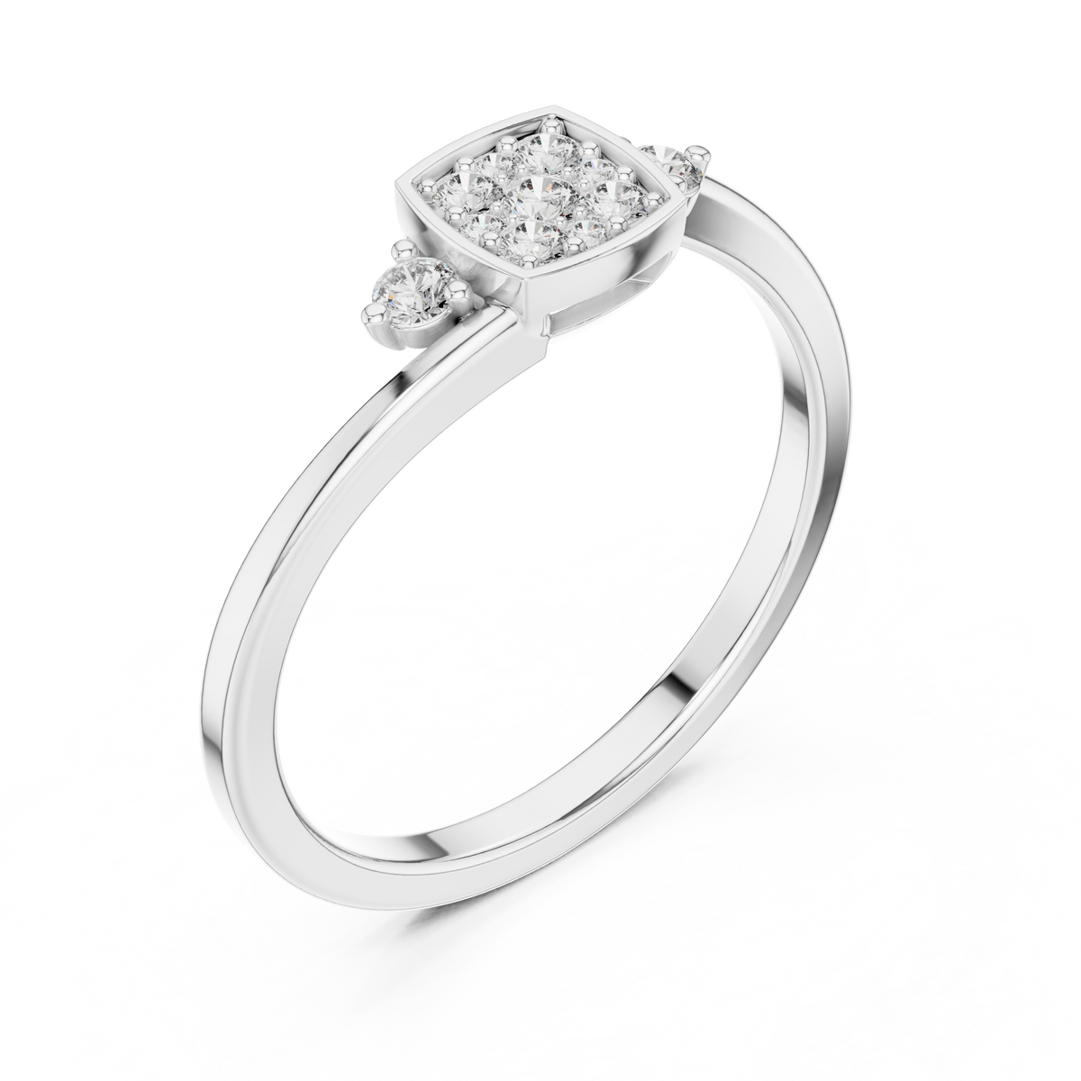 Sweet Square Silver Ring