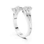 Fiore Twin Flower Diamond Bypass Ring
