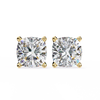 Cushion-Cut Natural Diamond Stud Earrings