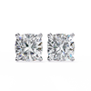 Cushion-Cut Natural Diamond Stud Earrings