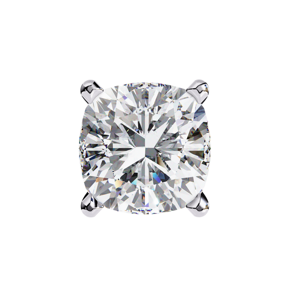 Cushion-Cut Natural Diamond Stud Earrings