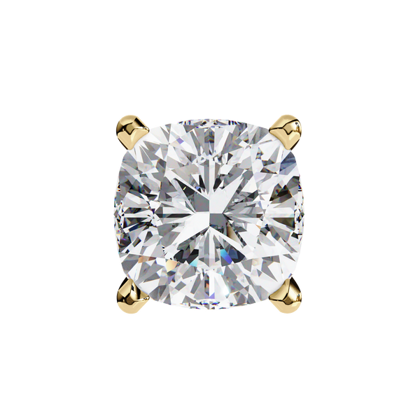 Cushion-Cut Natural Diamond Stud Earrings