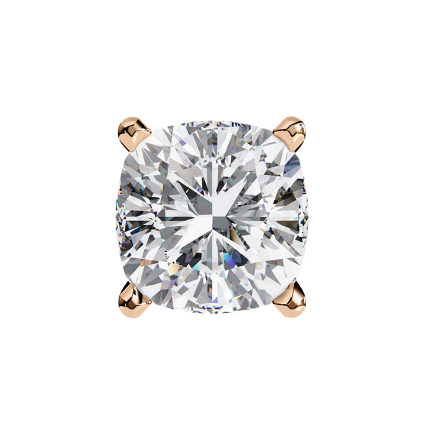 Cushion-Cut Natural Diamond Stud Earrings