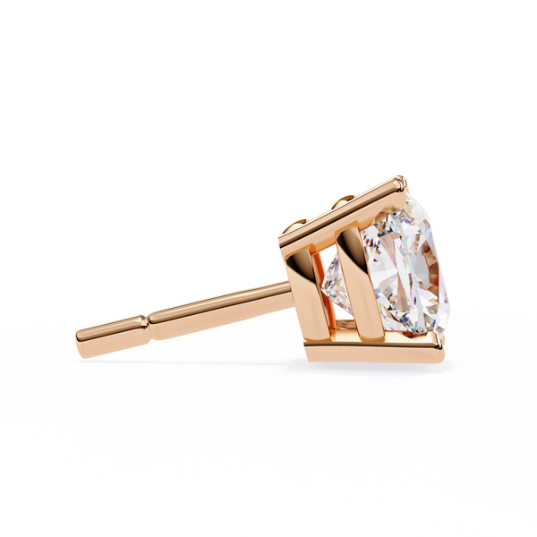 Cushion-Cut Natural Diamond Stud Earrings