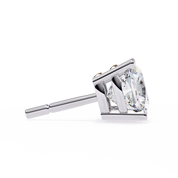 Cushion-Cut Natural Diamond Stud Earrings
