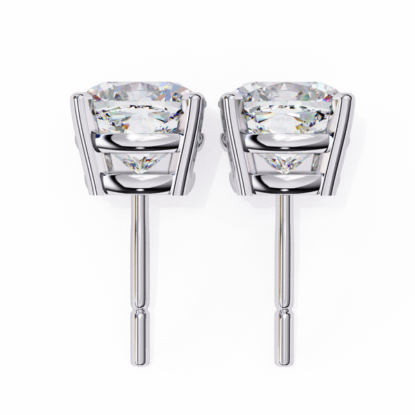 Cushion-Cut Natural Diamond Stud Earrings