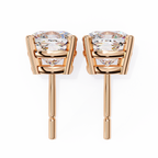 Cushion-Cut Natural Diamond Stud Earrings
