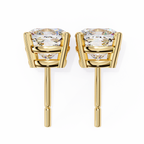 Cushion-Cut Natural Diamond Stud Earrings