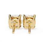 Cushion-Cut Natural Diamond Stud Earrings