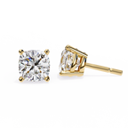 Cushion-Cut Natural Diamond Stud Earrings