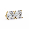 Cushion-Cut Natural Diamond Stud Earrings
