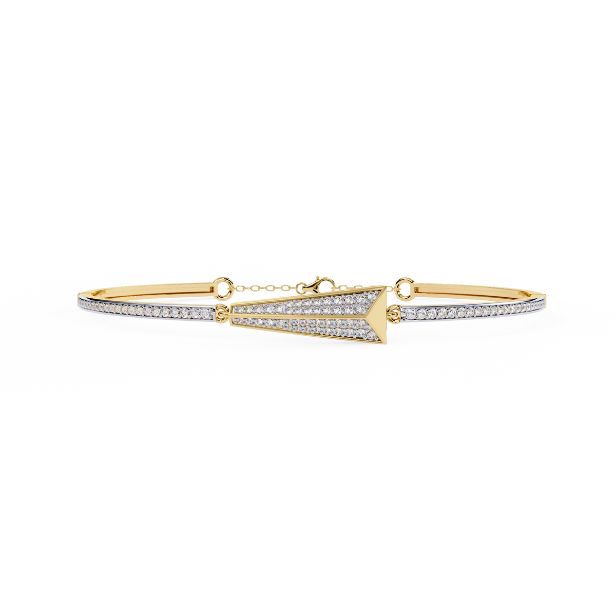 Yellow Gold Apex Arrow Diamond Bracelet