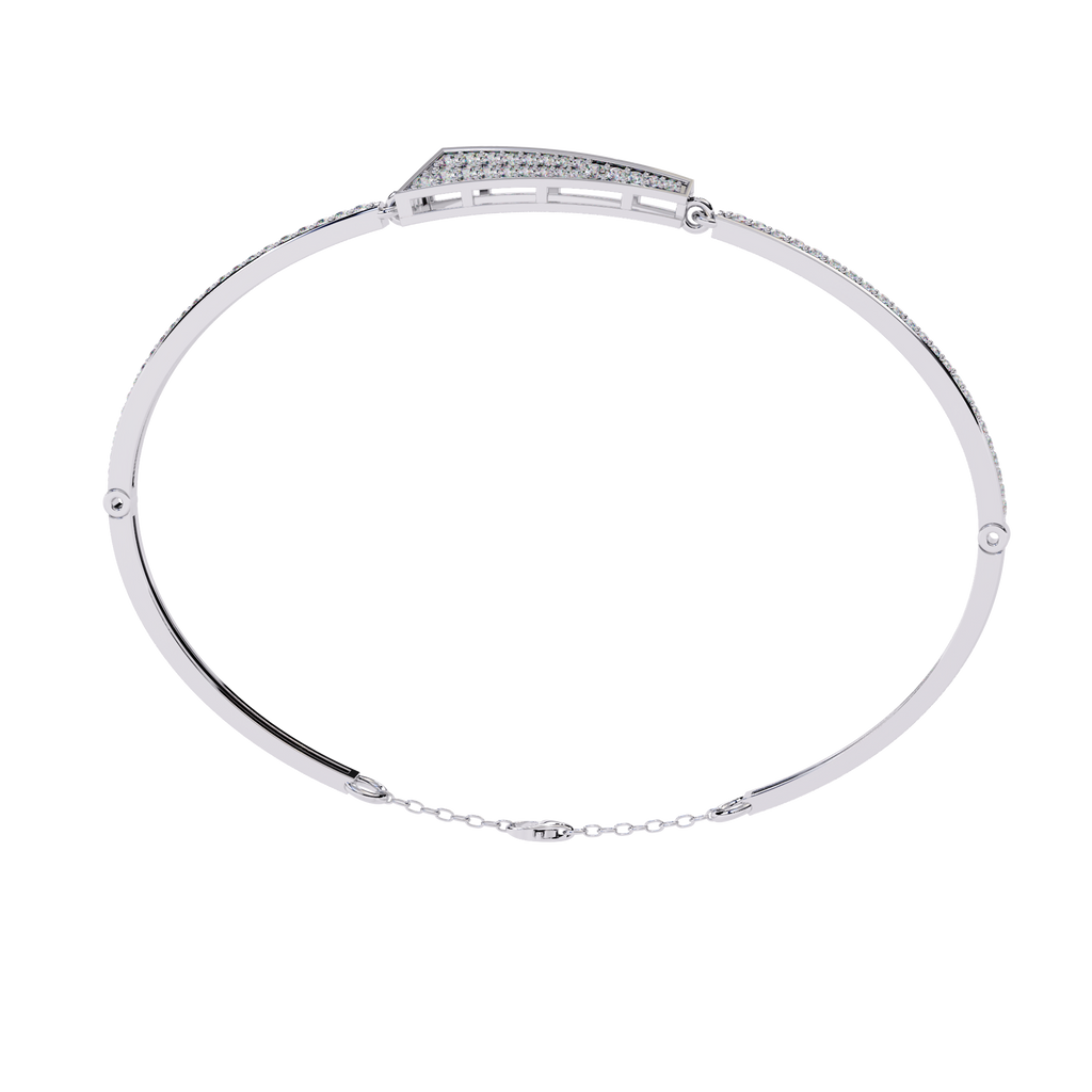 White Gold Pavé Arrowhead Diamond Bracelet
