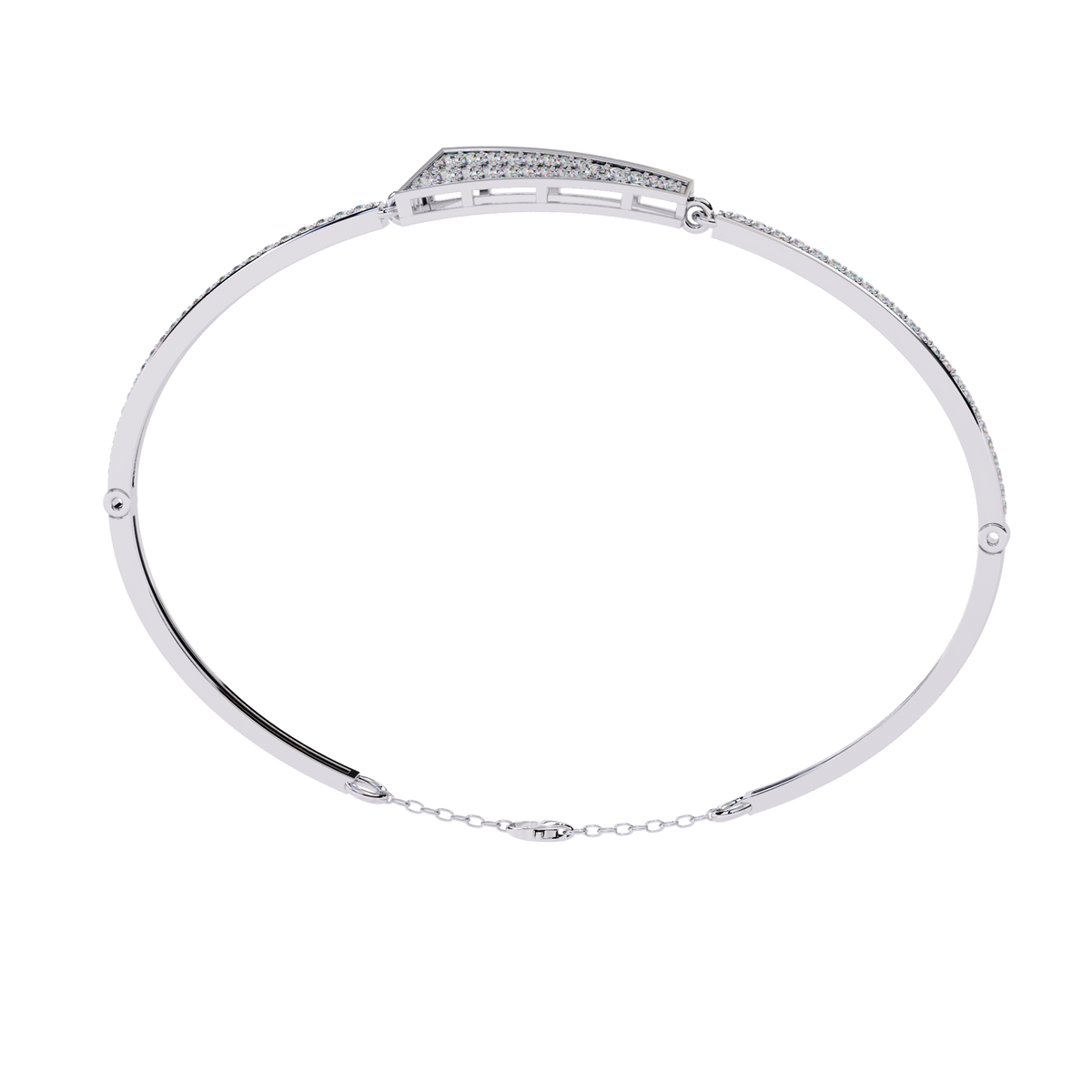 White Gold Pavé Arrowhead Diamond Bracelet