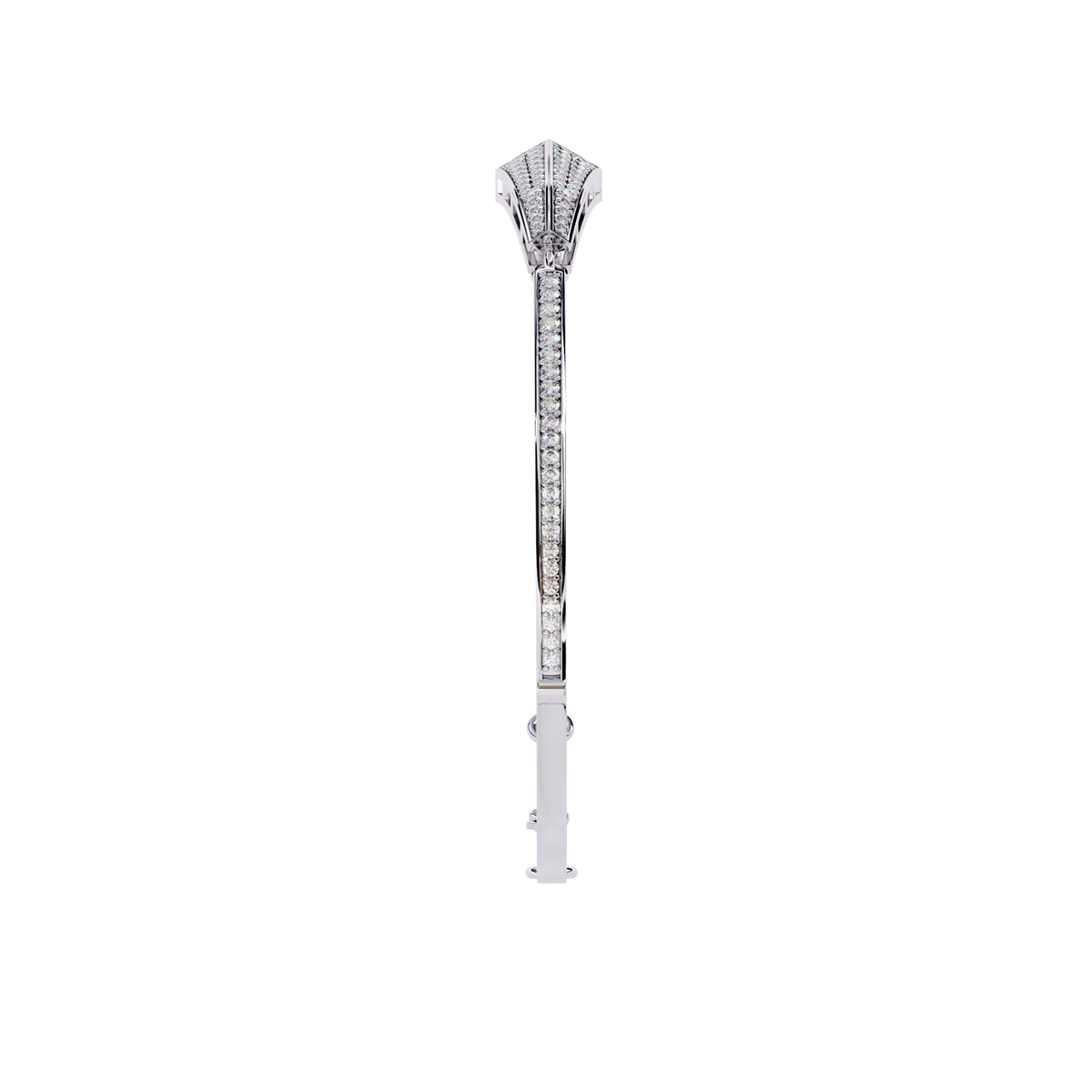 White Gold Pavé Arrowhead Diamond Bracelet