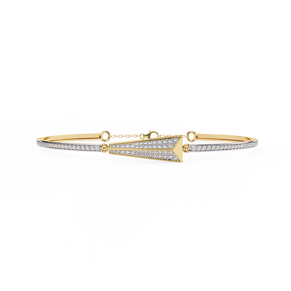 Yellow Gold Apex Arrow Diamond Bracelet