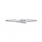 White Gold Pavé Arrowhead Diamond Bracelet