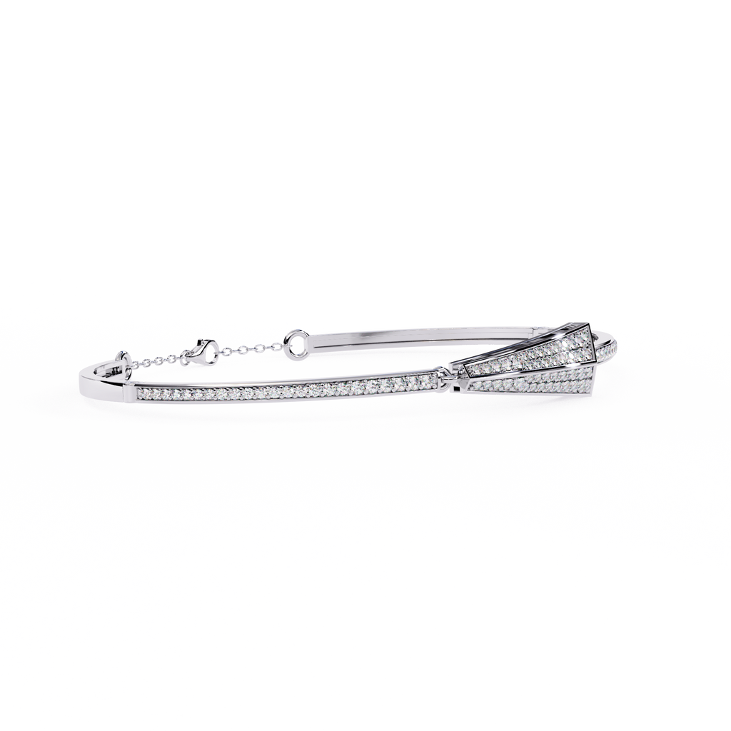 White Gold Pavé Arrowhead Diamond Bracelet